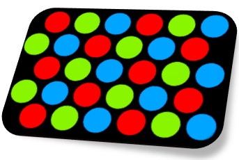 Pourquoi ai-je des points Rouges,Vert, Bleu qui apparaissent sur l’image de mon écran TV ?