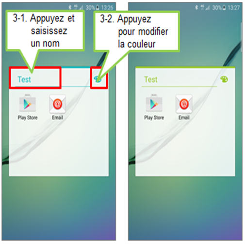 Galaxy S6 - Création de dossiers sur l'écran d'accueil