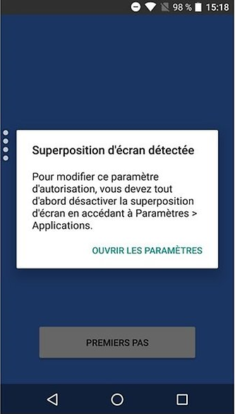 Superposition d'écran détectée: Comment régler le souci sur Android Marshmallow