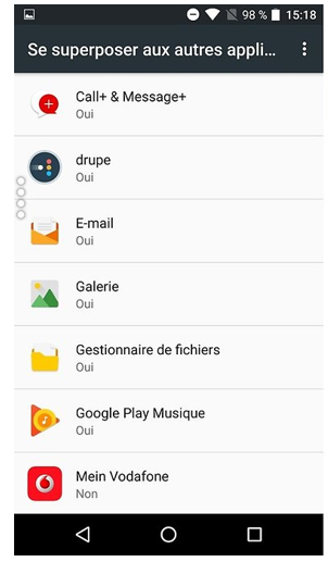 Superposition d'écran détectée: Comment régler le souci sur Android Marshmallow