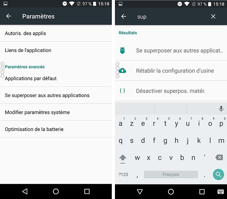 Message d'erreur ''Superposition d'écran détectée''