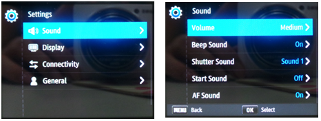 Comment puis-je gérer le volume de mon appareil photo ?