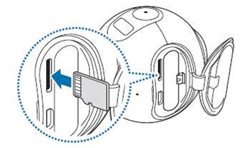 Comment puis-je installer une carte SD sur ma Samsung Gear 360 ?