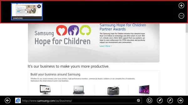 Place the cursor on the Internet Explorer screen and right-click