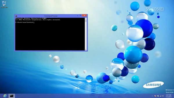 Type wsreset