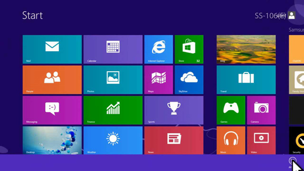 Choose All Apps in the bottom right corner of the screen