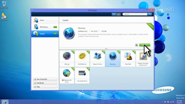 On the Update menu, choose the update to install