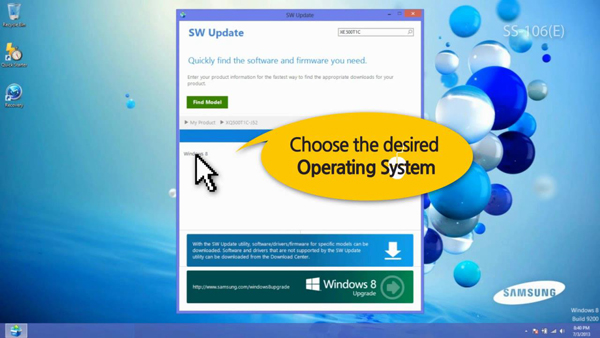Choose the desired Operating System