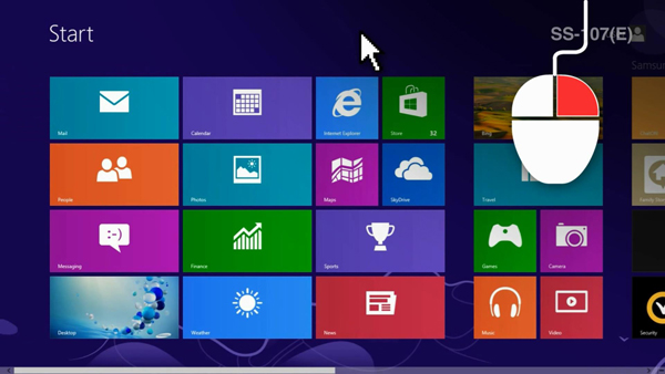 On the Windows 8 Start Screen, right click on empty space