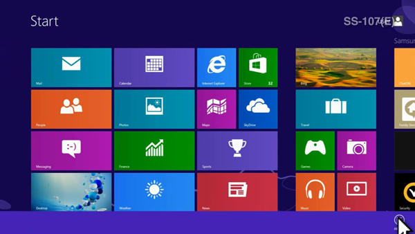 Choose All Apps in the bottom right corner of the screen