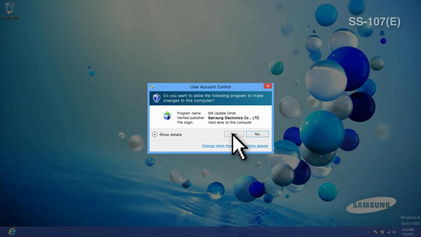 On the User Account Control window, click Yes