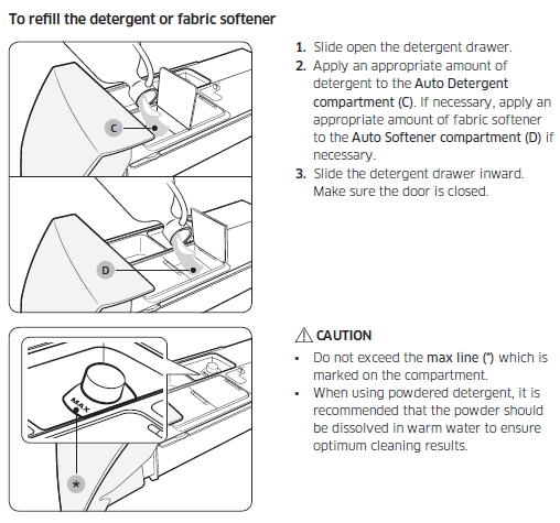 Detergent Drawer Guidelines