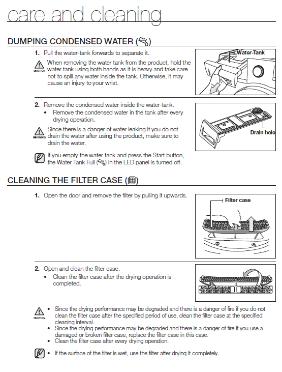 Care And Cleaning of your Samsung Dryer