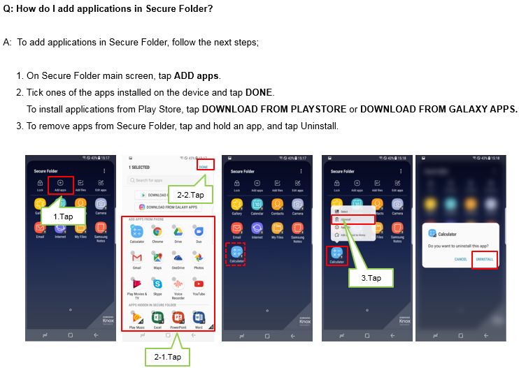 S8 - How do I add applications in Secure Folder?