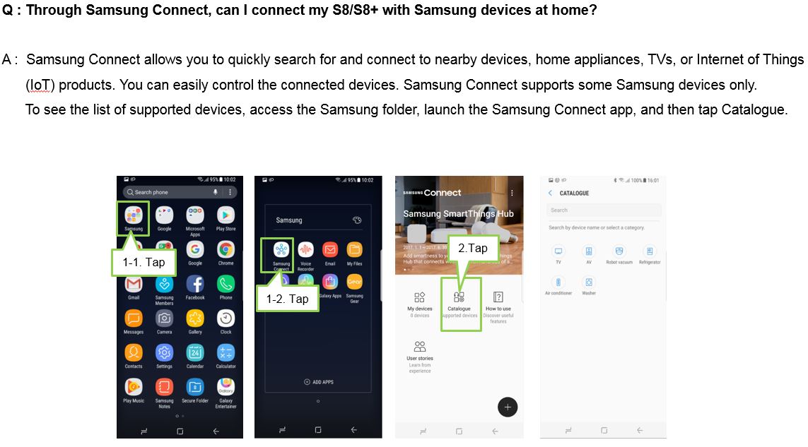 S8 - Through Samsung Connect, can I connect my S8/S8+ with Samsung devices at home?