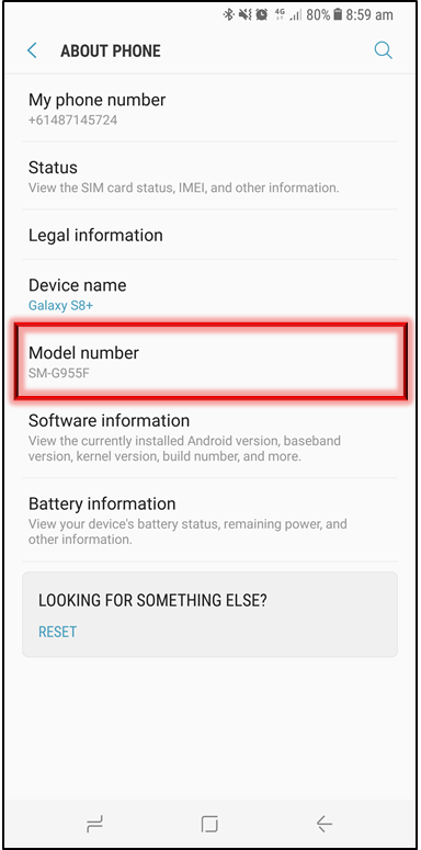 How to find model number of your phone?