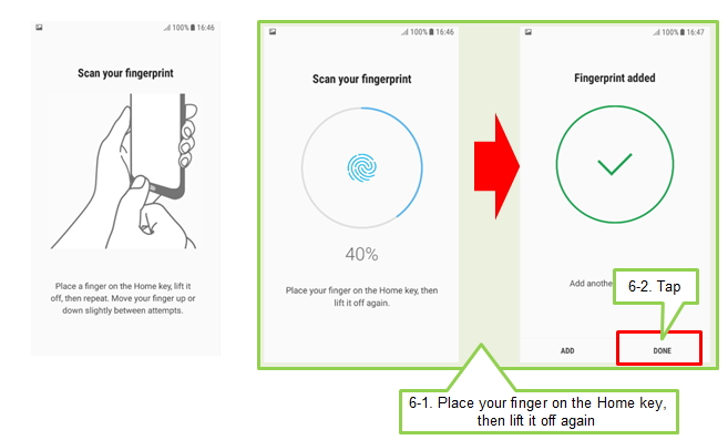Galaxy J5/J7 2017: Fingerprint > How do I register fingerprints