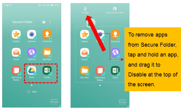 Galaxy J5/J7 2017: Secure Folder > How do I add applications in Secure Folder?