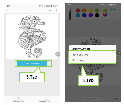 Galaxy Note 8: S Pen features > What is the Coloring? How can I use this feature?