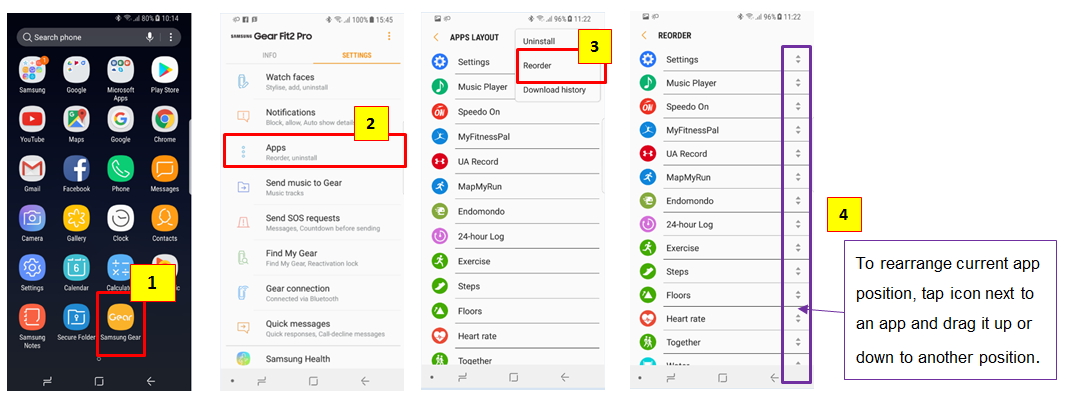 samsung gear fit 2 pro size chart