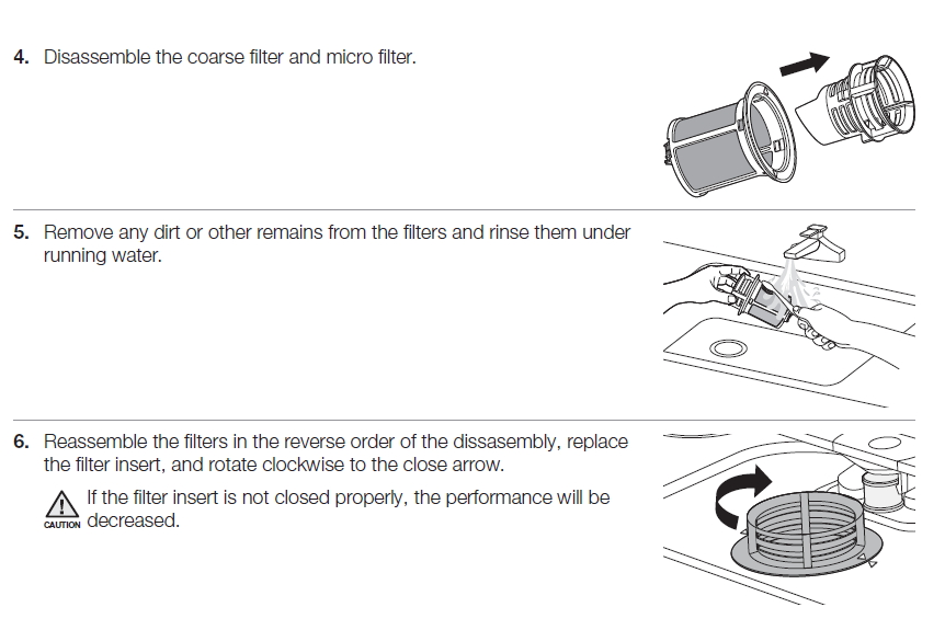 Cleaning and maintaining your dishwasher model DW-FG520L and DW-FG725L