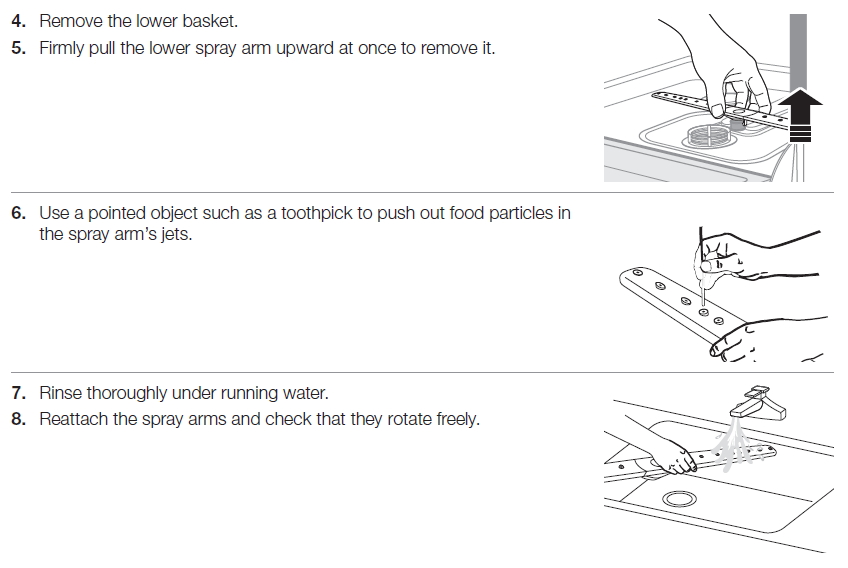 Cleaning and maintaining your dishwasher model DW-FG520L and DW-FG725L