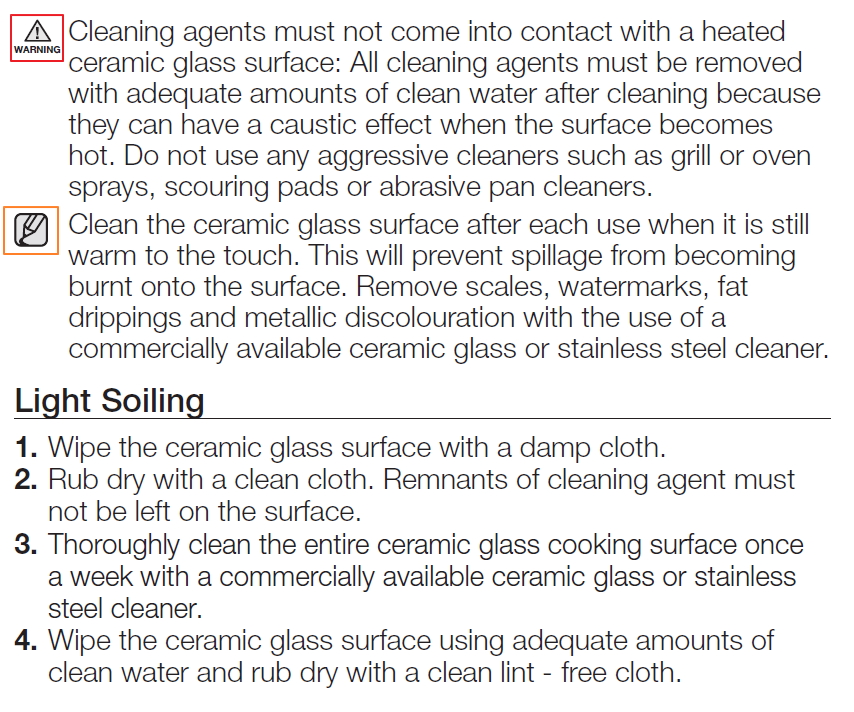 Cleaning and care