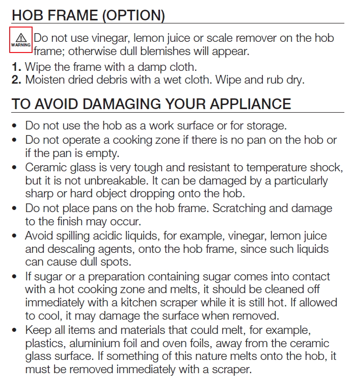 Cleaning and care
