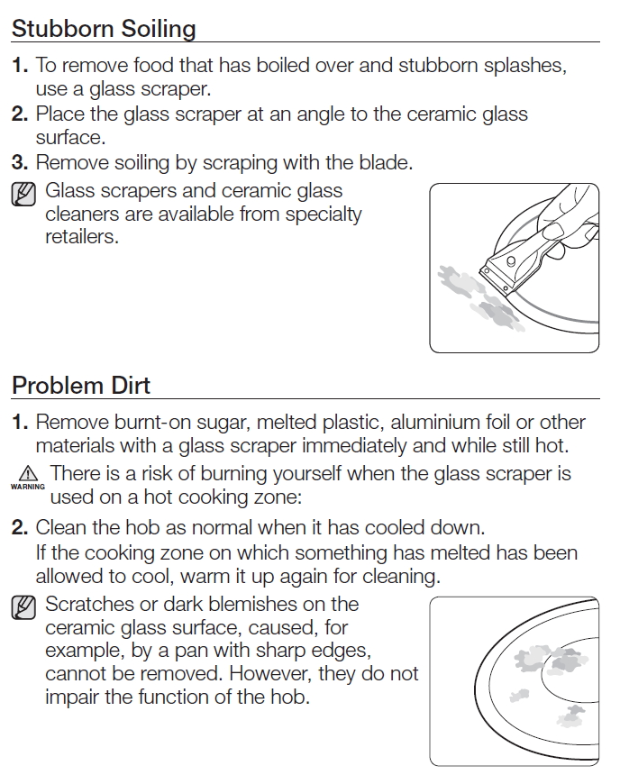 Cleaning and care instructions
