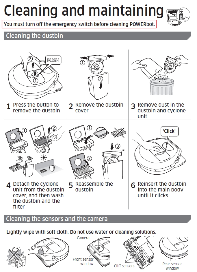 Cleaning and maintaining guide