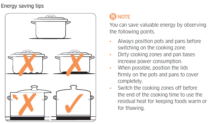Cookware suitable for induction cooking, cooktop model NZ84J9770EK