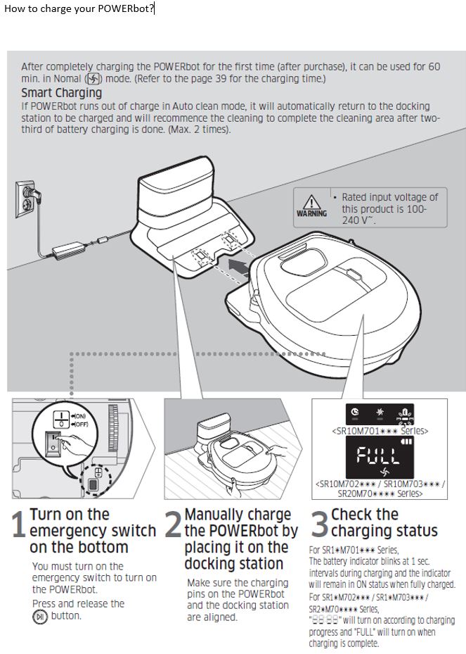 How to charge your POWERbot?