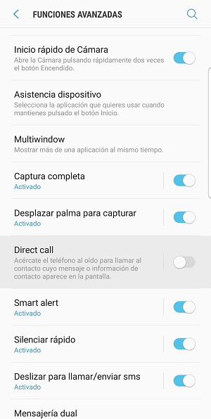 ¿Cómo activar la función de llamada directa de mi Samsung Galaxy?