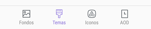 ¿Cómo administro temas en mi Samsung Galaxy?