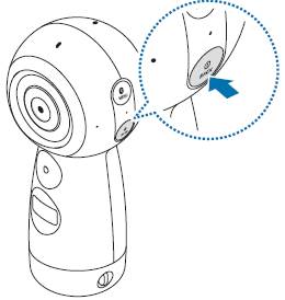 How do I restart the Samsung Gear 360 (2017) if device is frozen and unresponsive?