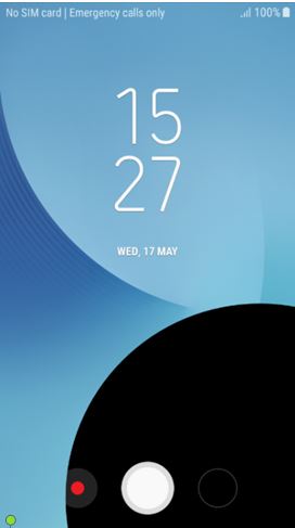 How do I launch Camera quickly on my Galaxy J7 Pro?