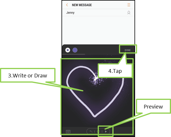 Galaxy Note 8 : How to use a Live message command?