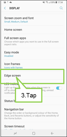 Galaxy Note 8: What to do when edge panel handle is not visible while using device?