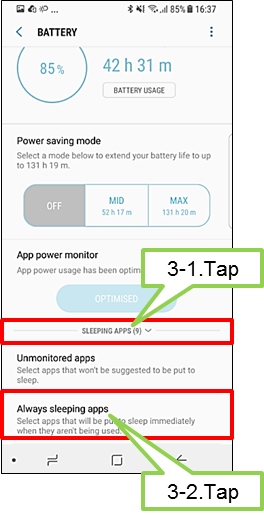 S8/S8+ Notifications through downloaded 3’rd party applications are not received