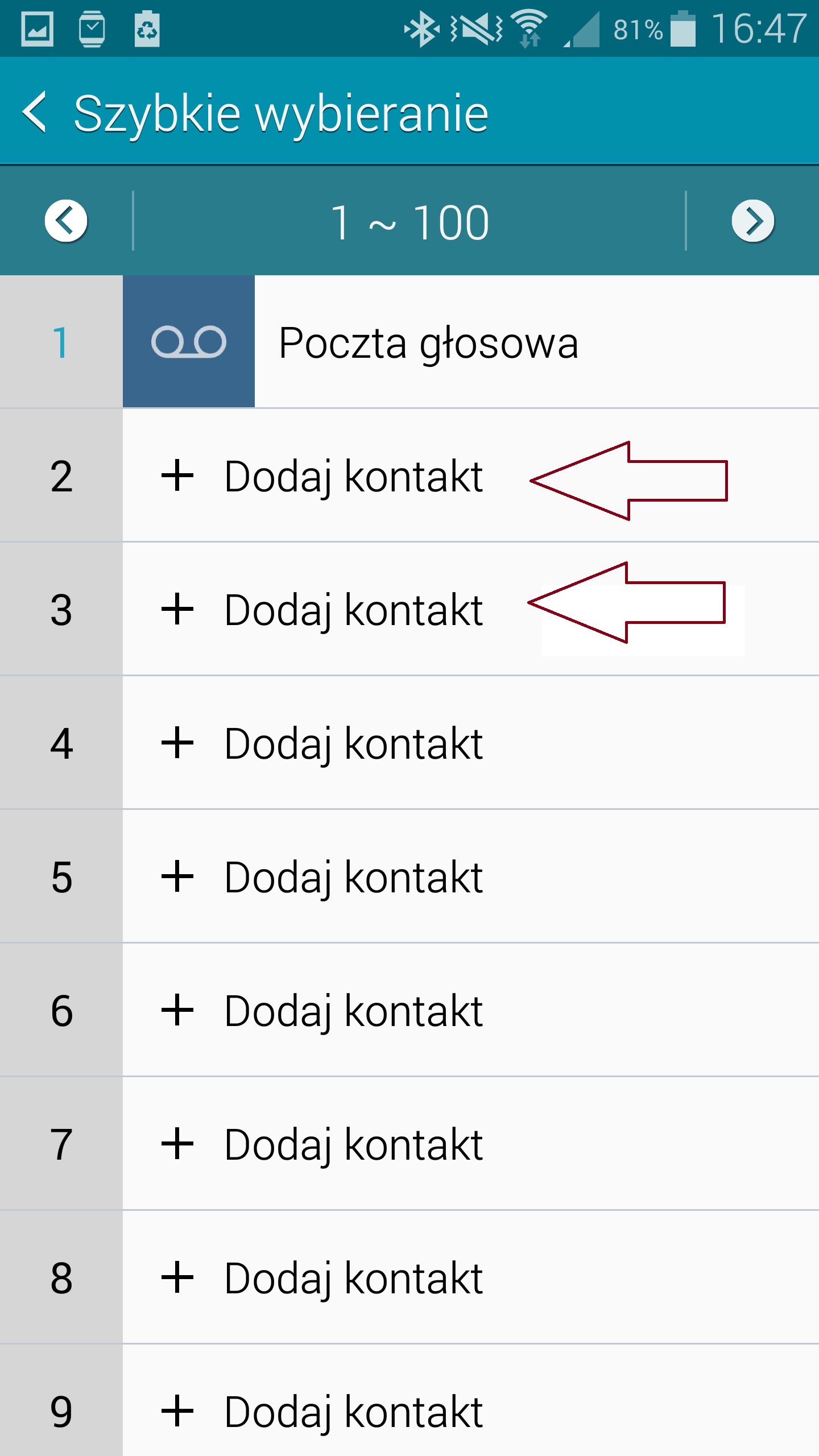 Po kliknięciu na nią pojawi się okno umożliwiające dodanie numeru do listy Szybkiego wybierania