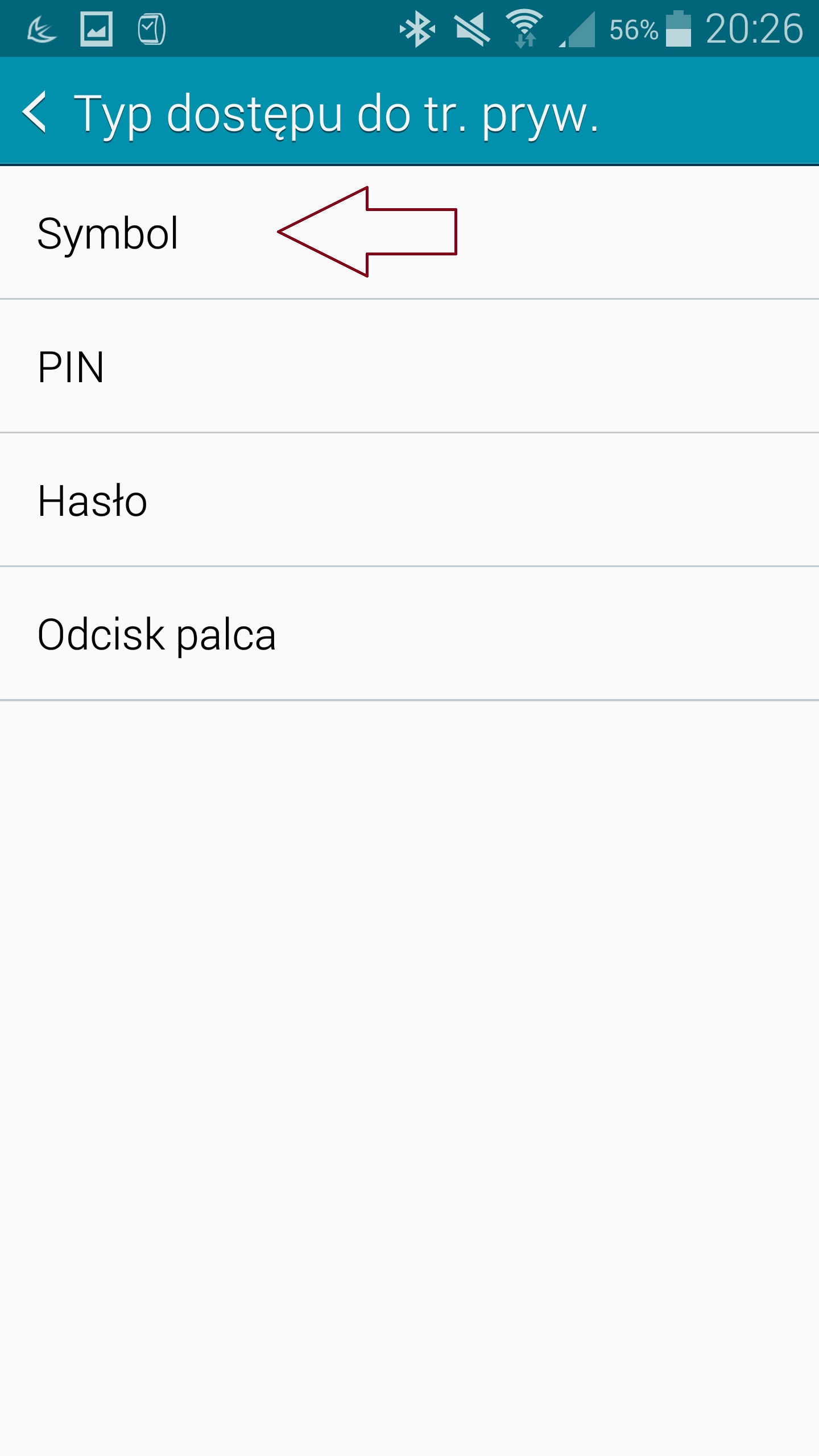 W nowym oknie pojawia się więc monit o wprowadzenie zabezpieczeń, w tym przypadku blokada wzorem