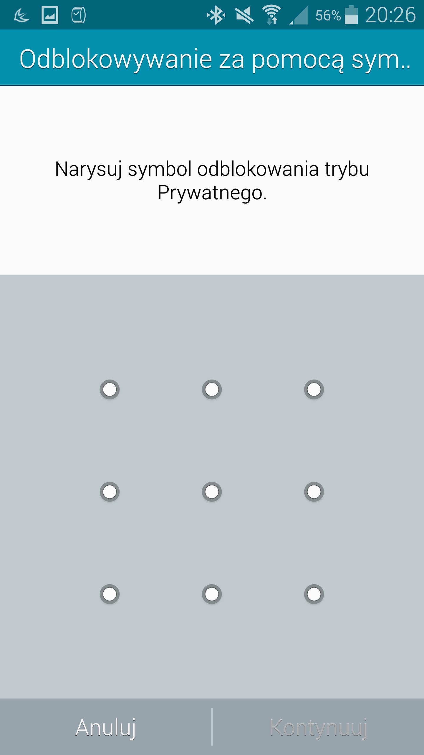 Ustalamy własny symbol blokowania, następnie go potwierdzamy klikając na OK