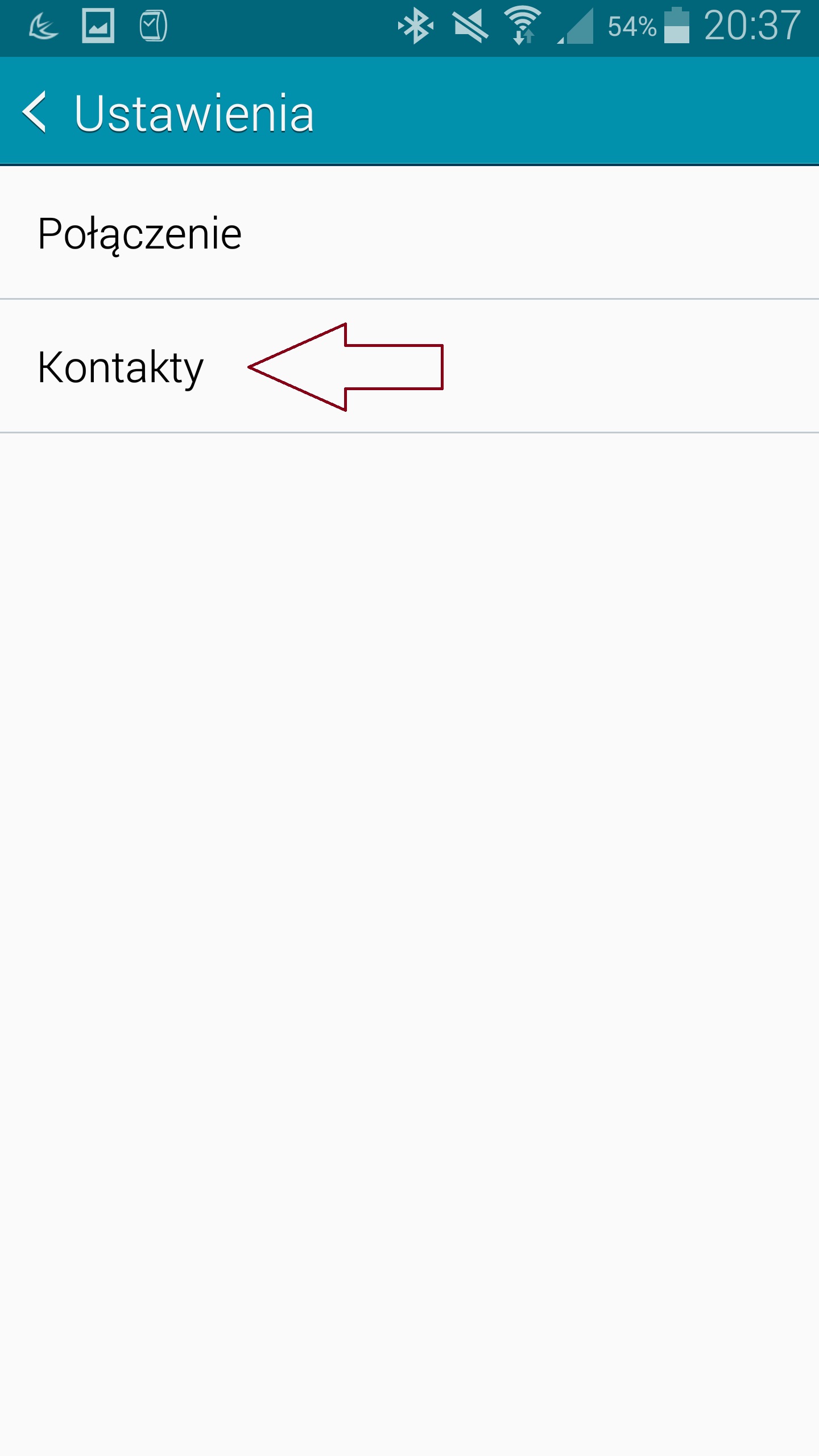 Następnie Kontakty