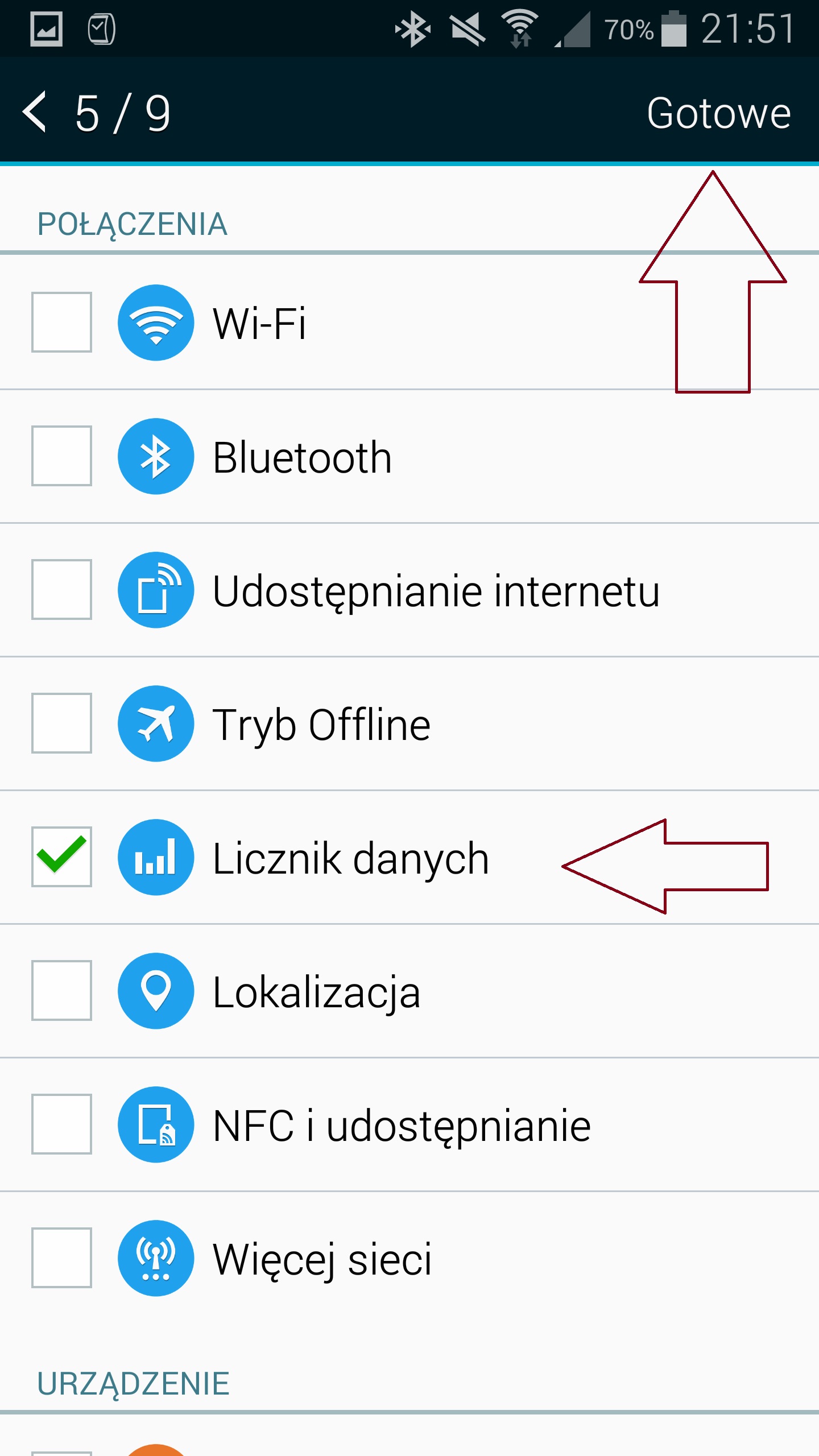 Naszym oczom ukazuje się lista dostępnych opcji wybierając i zaznaczając te, które używamy najczęściej uzyskamy szybko do nich dostęp