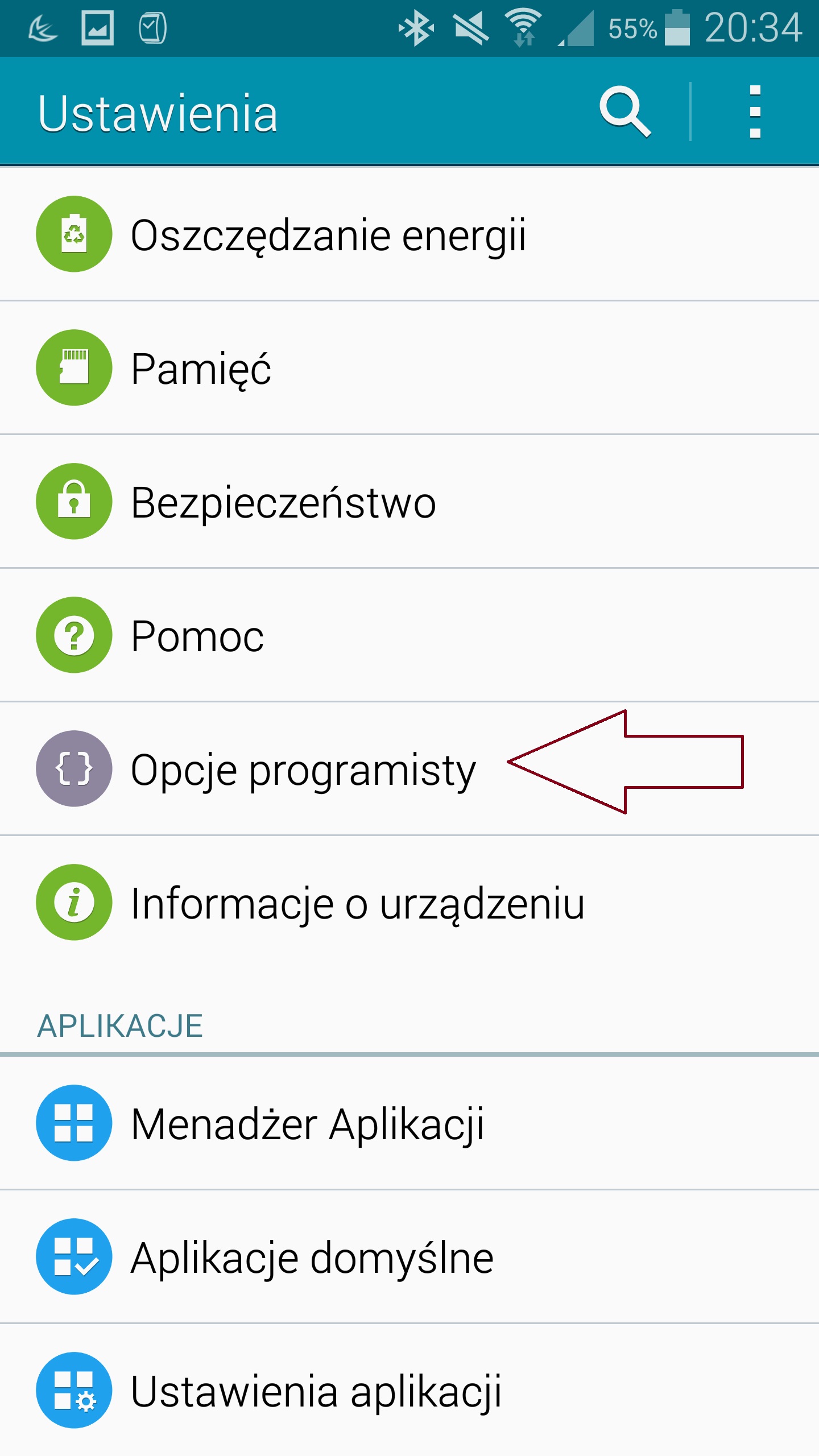 po kliku kliknięciach otrzymamy komunikat o uruchomieniu Opcji Programisty