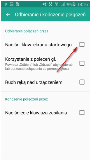 Na koniec wystarczy zaznaczyć docelową ikonę ,,Naciśn. klaw. ekranu startowego"
