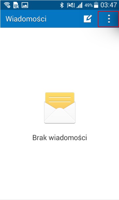 Kolejno wybrać Więcej opcji w prawym górnym rogu ekranu