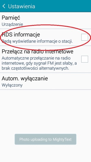 I uruchamiamy funkcję „RDS”