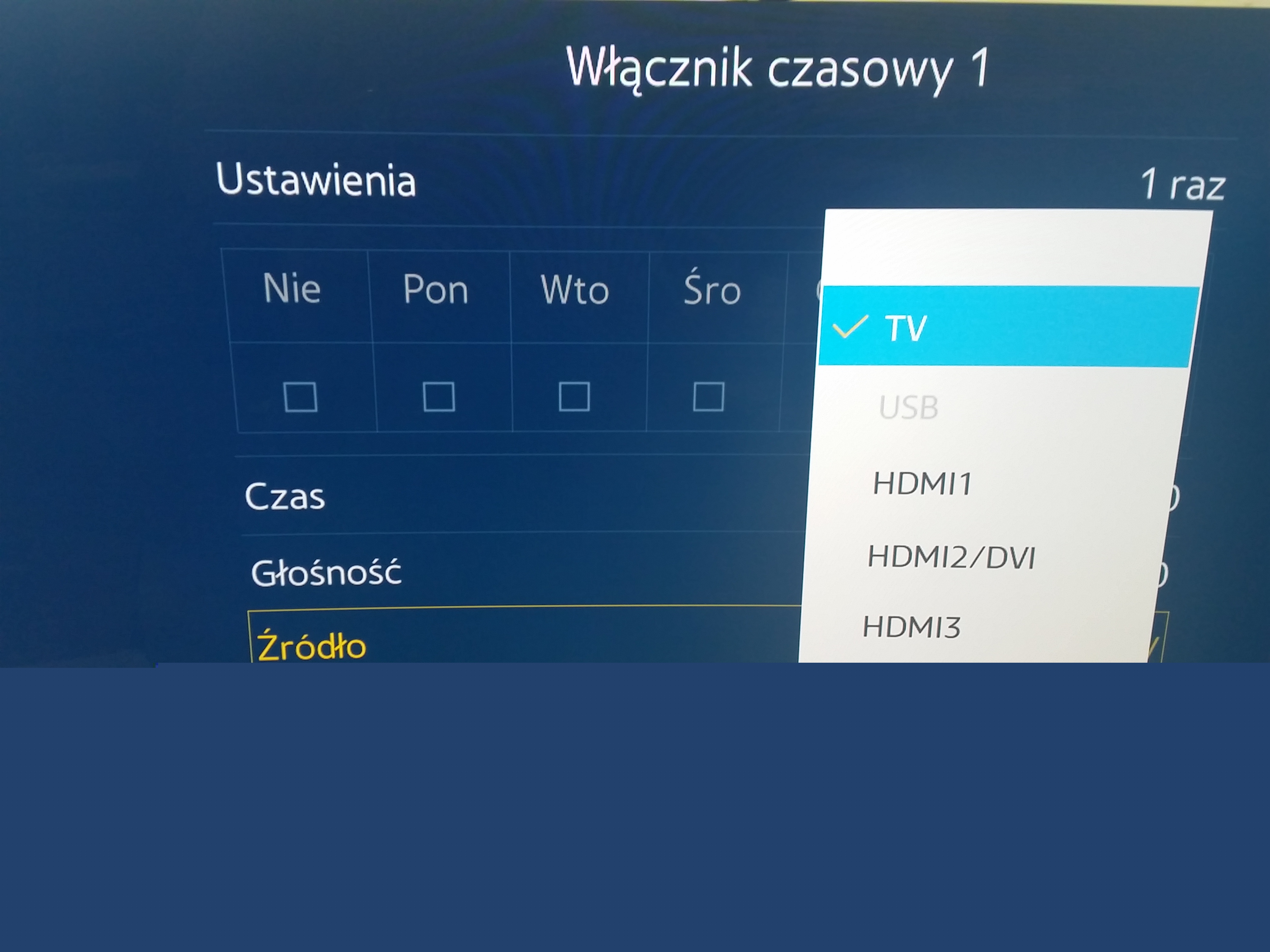 Poniżej Ustawień dostępne są następujące pozycje
