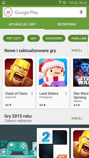 W lewym górnym rogu wciskamy ikonę trzech poziomych kresek